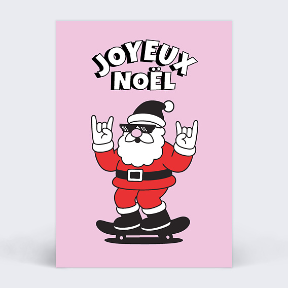 Carte de Noël  Père Noël pop