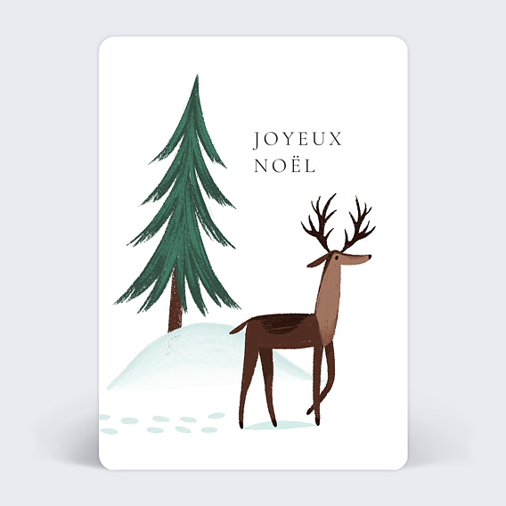 Carte de Noël  Petit Caribou