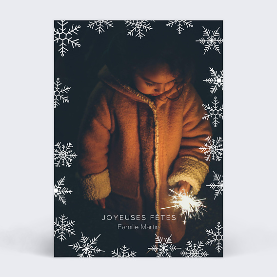 Carte de Noël Pleine page Flocon