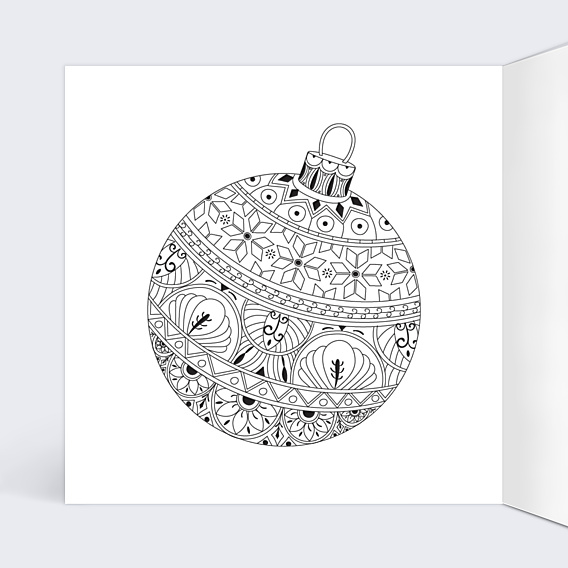 Carte de Noël Coloriage Couronne