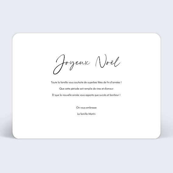 Carte de Noël  Multiphotos Simple Verso