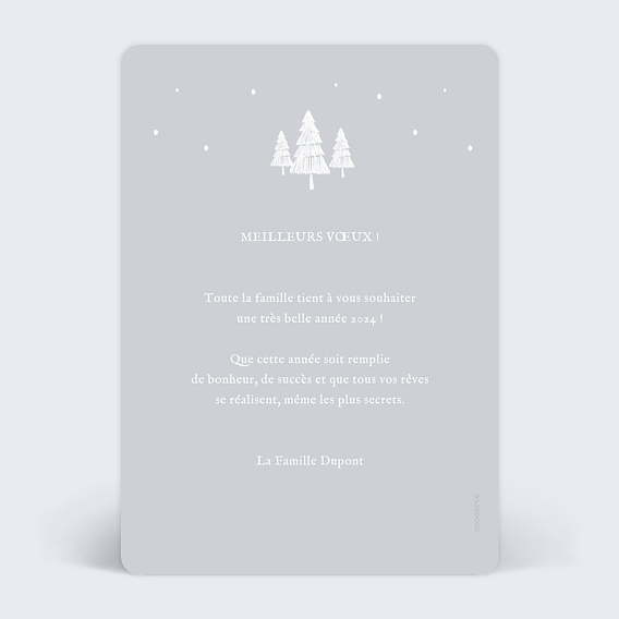 Carte de Noël  Rencontre Verso