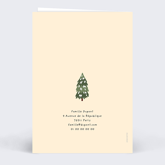 Carte de Noël Coup de Pouce Verso