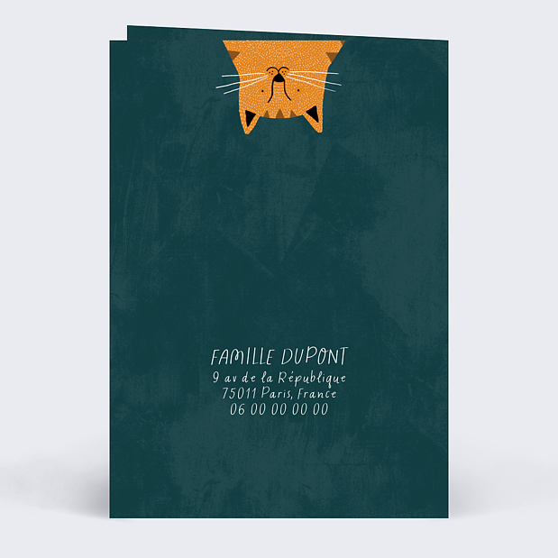 Carte de Noël Bon pour Chaton Verso