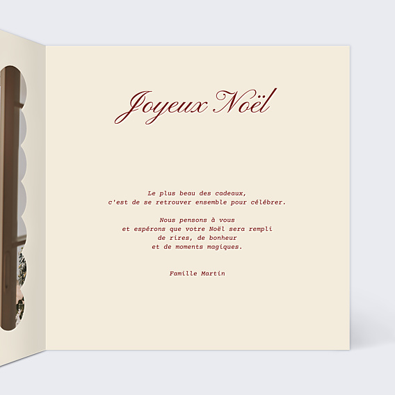 Carte de Noël Lettre