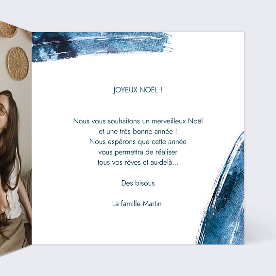 Carte de Noël Flocons Graphiques