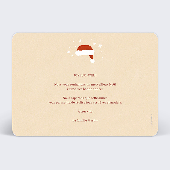 Carte de Noël Bonnets Noël photos