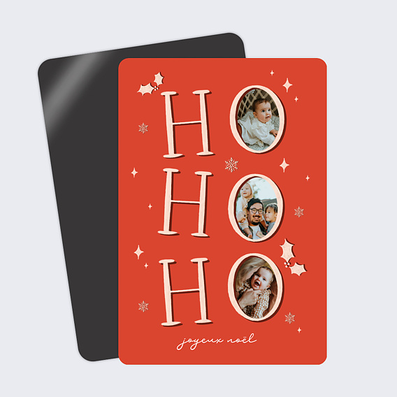 Carte de Noël  Ho Ho Ho