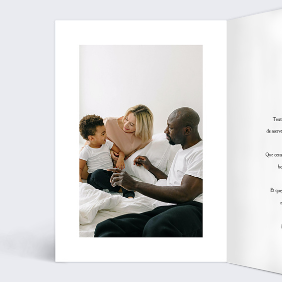 Carte de Noël  Petit Houx Intérieur Gauche