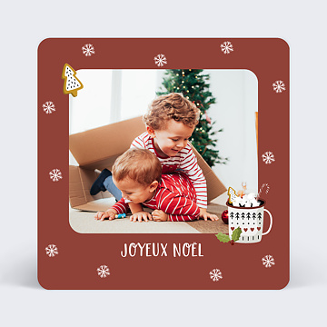 Carte de Noël Chocolat Chaud