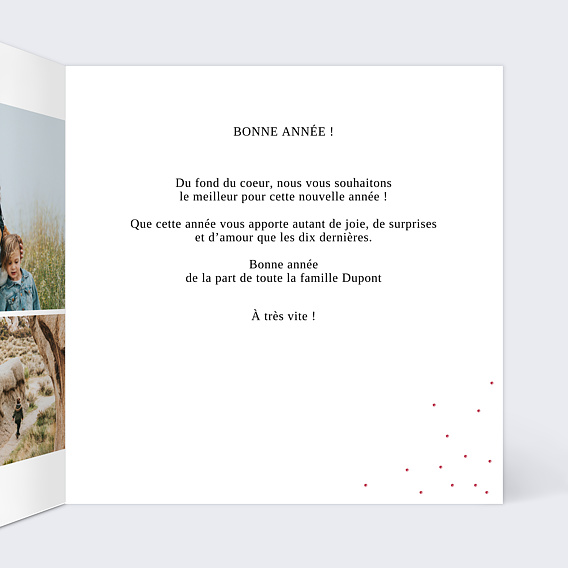 Carte de Noël  Noel Couronne Intérieur Droit