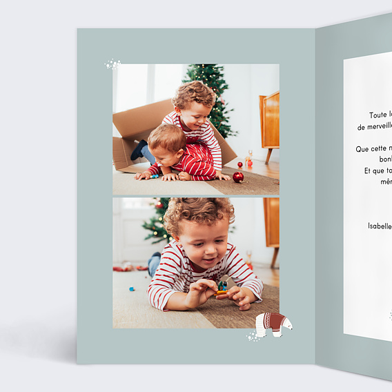 Carte de Noël  Alaska Intérieur Gauche