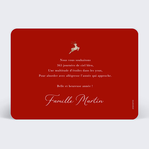 Carte de Noël Frise Traineau