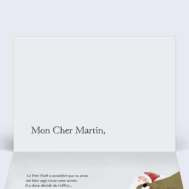 Carte de Noël Gros Sac Intérieur Gauche