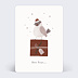 Carte de Noël  Moineau