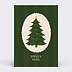 Carte de Noël  Sapin illustré vintage