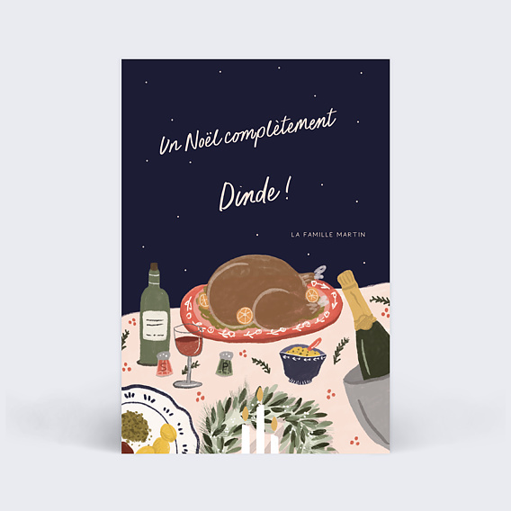 Carte de Noël Complètement dinde