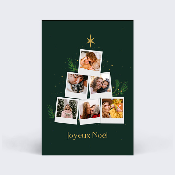 Carte de Noël Famille Sapin