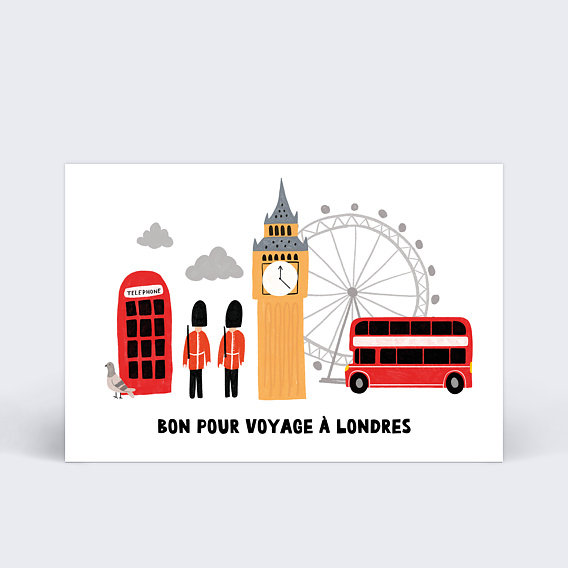 Carte de Noël Souvenirs Londoniens