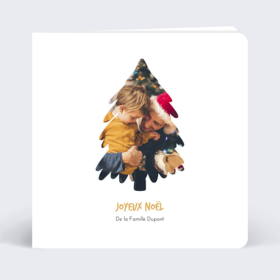 Carte de Noël Forme Sapin