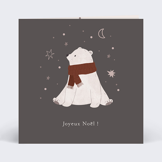 Carte de Noël Ourson