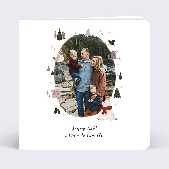 Carte de Noël Roi des forêts