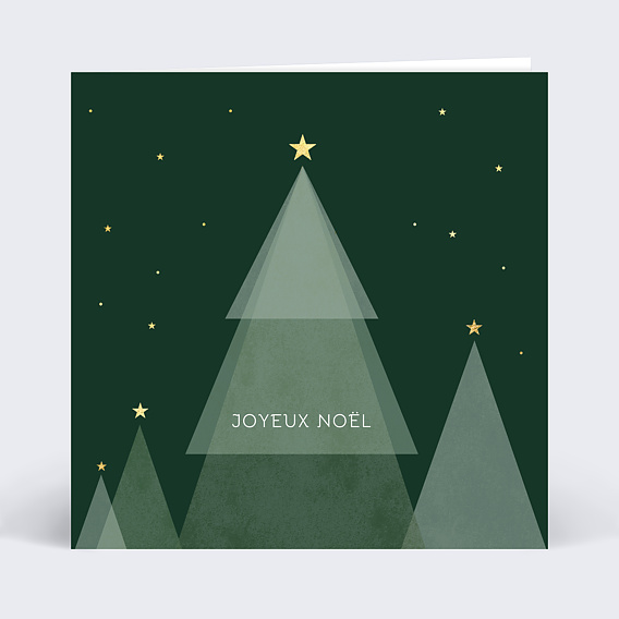 Carte de Noël  Sapin Graphique Recto