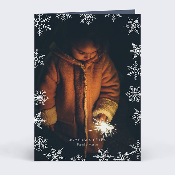 Carte de Noël Pleine page Flocon
