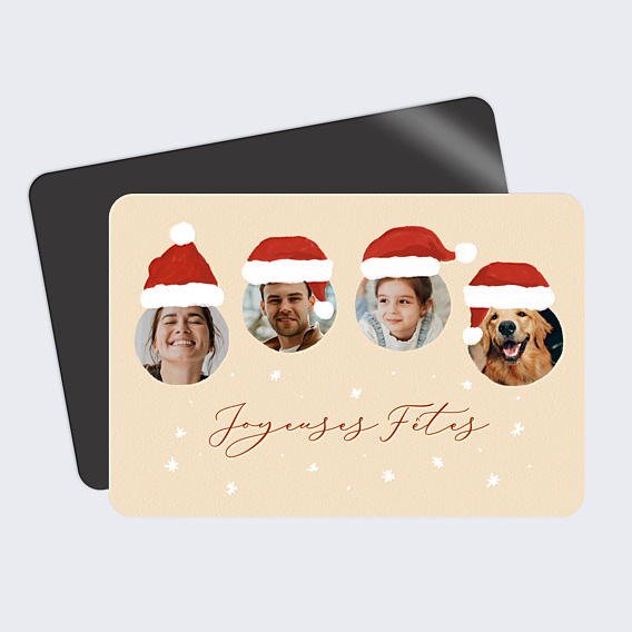 Carte de Noël Bonnets Noël photos