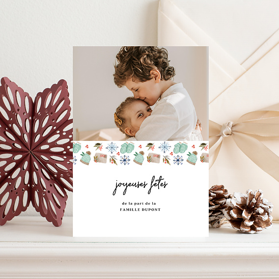 Carte de Noël  Frise Pastel  Après 4