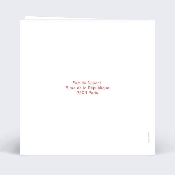 Carte de Noël  Beau cadeau Verso