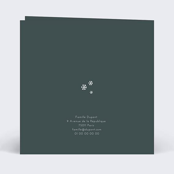 Carte de Noël  Bon Pour Ours Verso