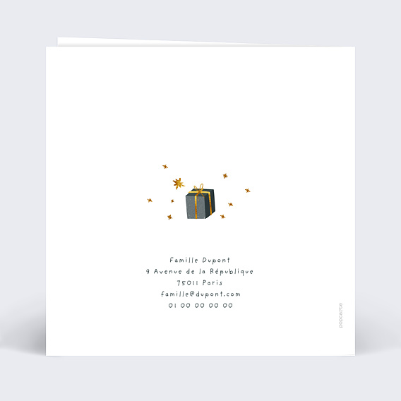 Carte de Noël Bon Pour Parachute Verso