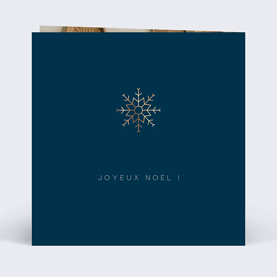 Carte de Noël  Flocons Graphiques Verso