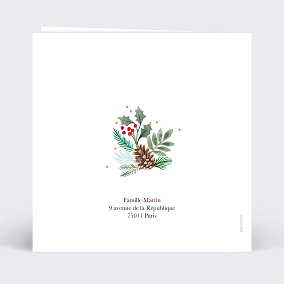 Carte de Noël  Grande Couronne Verso