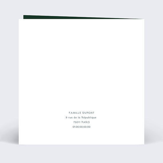 Carte de Noël  Sapin Graphique Verso