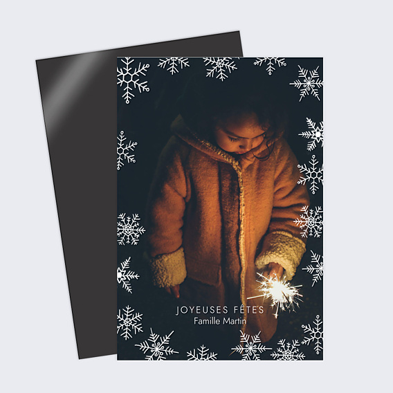 Carte de Noël Pleine page Flocon