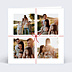 Carte de Noël Cadeau ruban photos