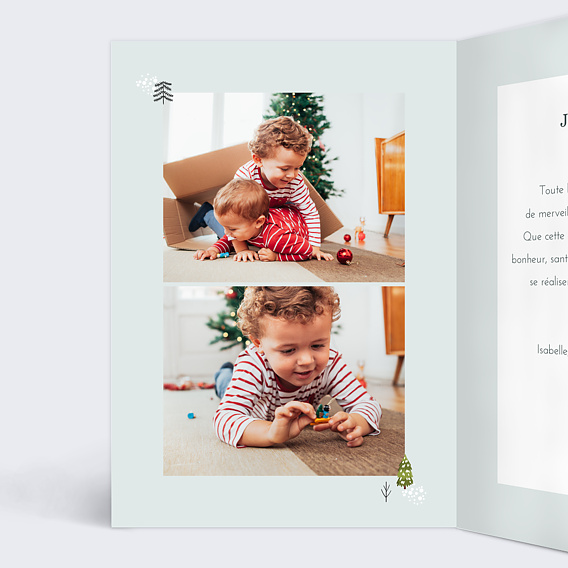 Carte de Noël  Laponie Intérieur Gauche