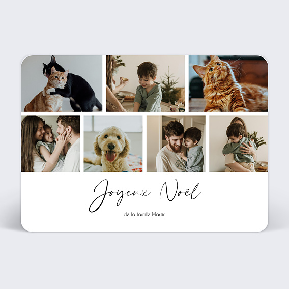Carte de Noël Multiphotos Simple Recto
