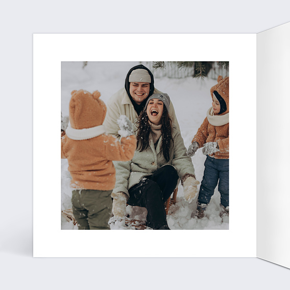 Carte de Noël Votre photo en aquarelle