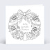 Carte de Noël Coloriage Couronne
