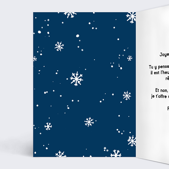 Carte de Noël  Saut En Parachute Intérieur Gauche