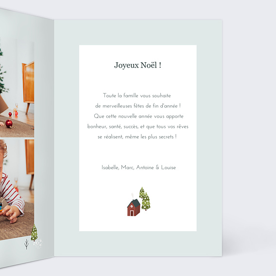 Carte de Noël  Laponie Intérieur Droit