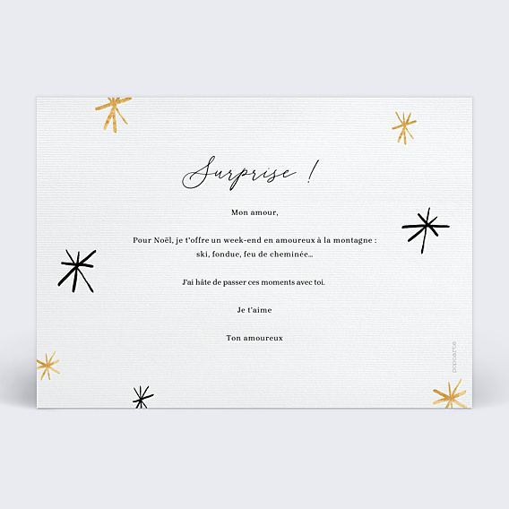 Carte de Noël Jolie Surprise