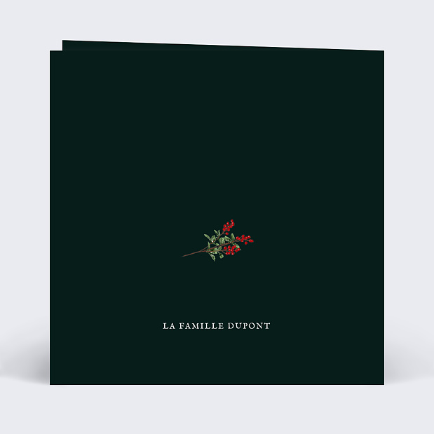 Carte de Noël Orange Cannelle Verso