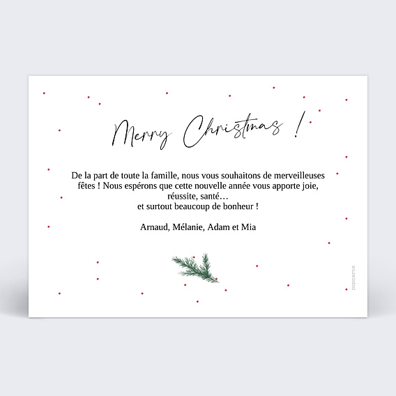 Carte de Noël Cèdre