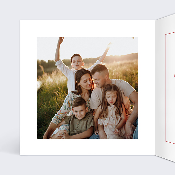 Carte de Noël Cadeau ruban photos