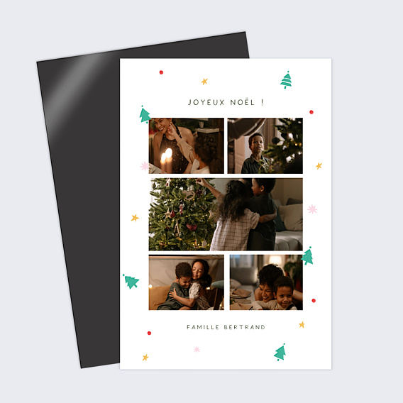 Carte de Noël Motifs Petite Forêt