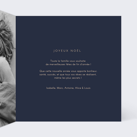 Carte de Noël  Boules Magiques Intérieur Droit